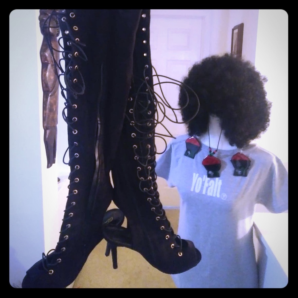 Long Black above the knee Boots